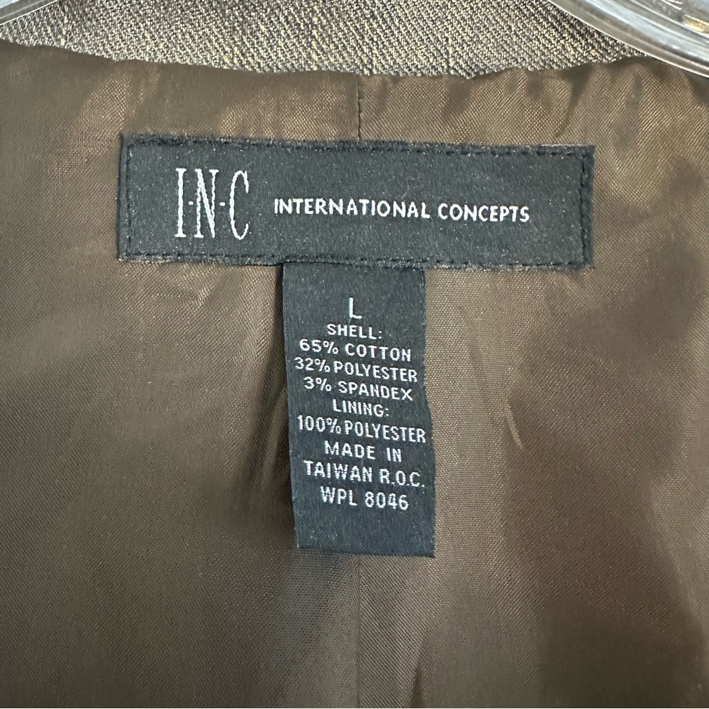 INC International Concepts Metallic Gold Women's Double Breasted Coat Size L NWT - Picture 6 of 11